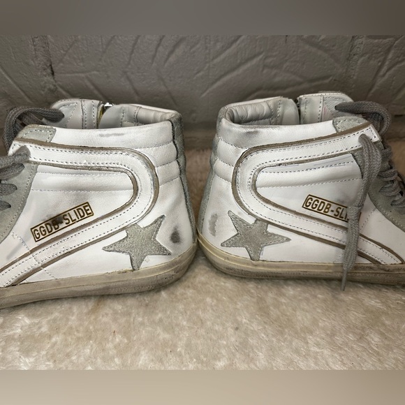 New Golden Goose Slide High Top Sneakers Size 37 - Picture 9 of 11